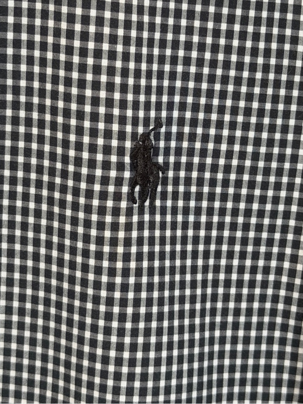 Ralph Lauren Men’s Black Gingham Long Sleeve Button Down Shirt